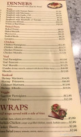 Antonios Pizzeria menu