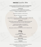 Tenuta Coscia menu