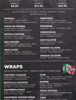 Fratelli’s Pizza menu