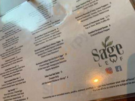 Sage Leaf menu