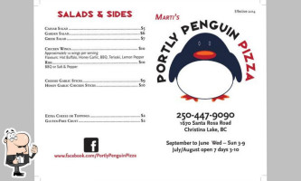 Portly Penguin Pizza menu