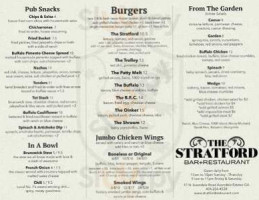 The Stratford Pub menu