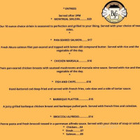 The Broad Street Grill menu