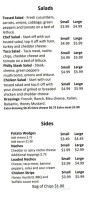 Pizza Joe's menu