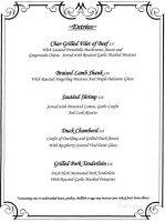 Byron's Dining Room At The Mercersburg Inn menu