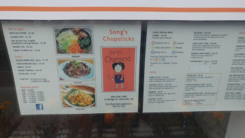 Song's Chopsticks menu