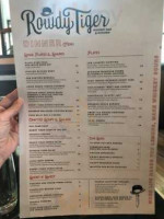 Rowdy Tiger Whiskey Kitchen menu