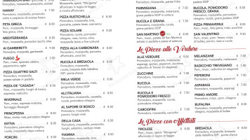 Pizzeria Oasi Campagnola menu