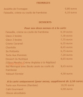 Le Rustique menu