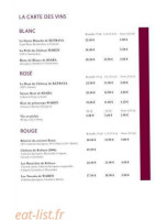 Les Merveilles Du Liban menu