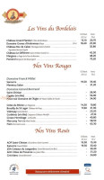 La Taverne Paillette menu