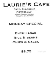 Laurie's Cafe menu