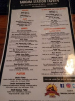 Takoma Station Tavern menu