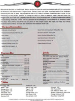 The Cafe On Hawk Creek menu