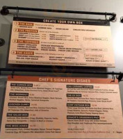 Asian Box menu