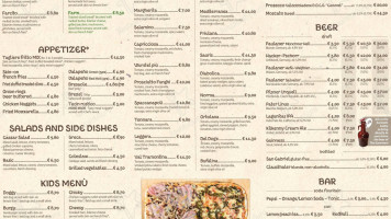 The Gammon Pub, Pizza Grill menu