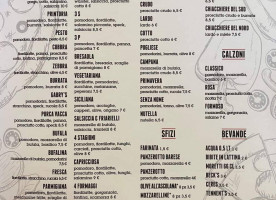 Pizzarrosta menu