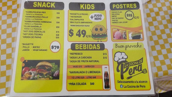 La Cocina De Pera menu