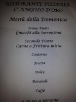 Gelateria L'angolo D'oro menu