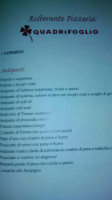 Il Quadrifoglio menu