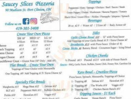 Saucey Slices Pizzeria menu