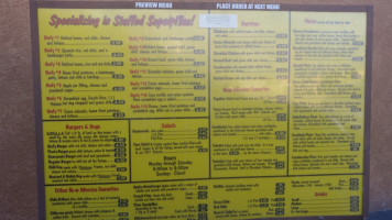 Stufy's Drive-thru menu