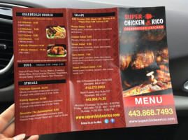 Superchickenrico menu