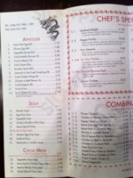 China Dragon menu