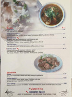 Thai Pasta menu