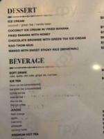 Naree Thai menu