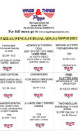 Wings Things & Pizza menu