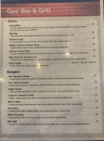 Gus's Pub menu