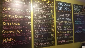 Charcoal Town Shawarma menu