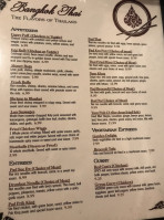 Bangkok Thai menu