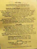 Rise and Shine Cafe menu