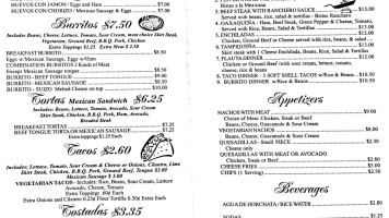 Allende menu