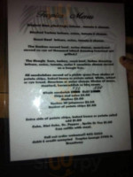 Tropics Lounge menu