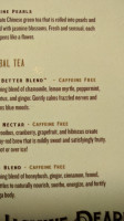 Confidential Coffee menu