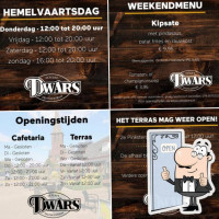 Eetcafé Cafetaria Zalencentrum Dwars menu