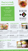 Diced Poke menu