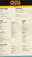 Pv Pie Wine menu