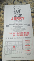 Jerry Carryout menu