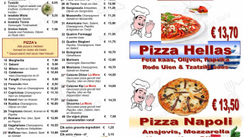 Pizzeria La Mora Oude-tonge menu