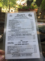 Moody's menu