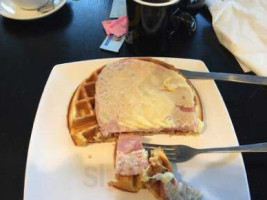 Black Coffee And Waffle food