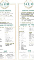 Da Kine Poke menu