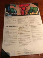 Mi Cocina menu