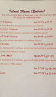 Island Sensation Cuisine menu