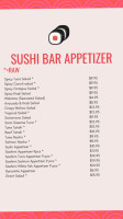 Siam Orchid Thai Sushi menu