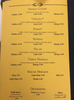 Nirvana Indian Cuisine menu